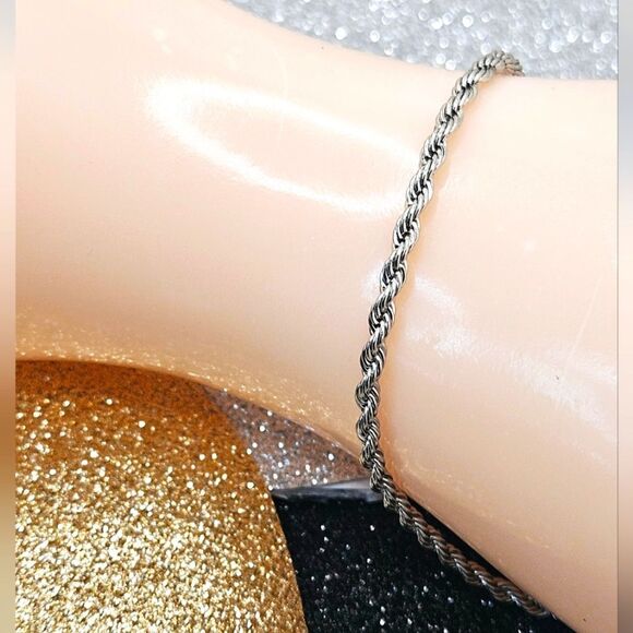Titanium Stainless Steel Twisted Chain Bracelet - Picture 1 of 6